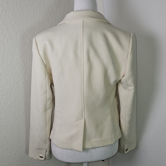 Cartonnier Cream Textured Blazer - Anthropologie Style Size 8P - Picture 5 of 13
